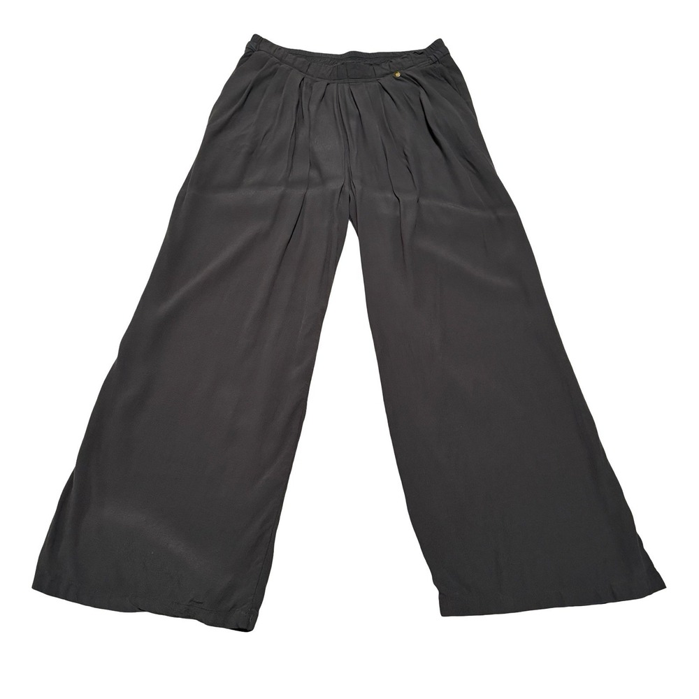 Harlyn Women's‎ Relaxed Fit Wide Leg Pull On Trouser Pants Gray Size M 31 x 27.5